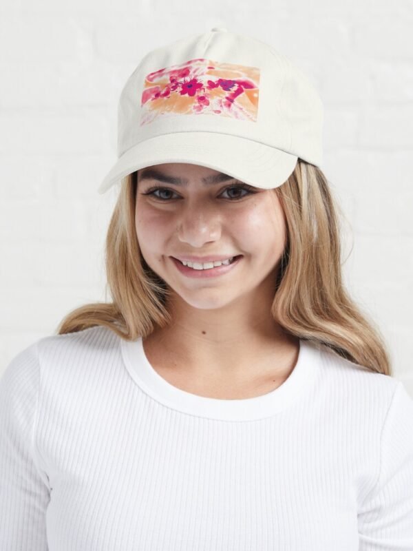 Alternative Hypericum dad hat on a young female
