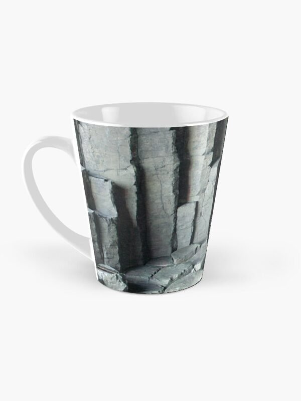 Basalt Columns Tall Mug - showing the design when the handle is on the left