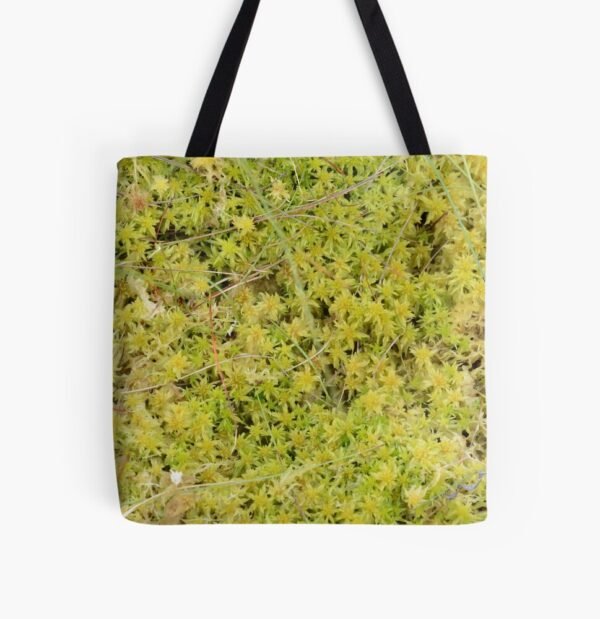 A Bed of Sphagnum Moss all over print tote bag
