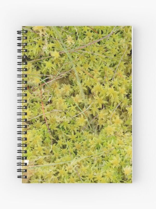 A Bed of Sphagnum Moss spiral bound notebook
