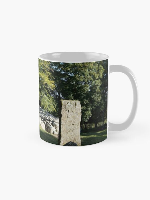 Cairns and Standing Stone Classic Mug showing the design when the handle is to the right