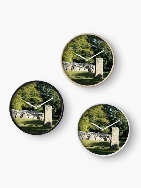 Cairns and Standing Stone Clocks - showing all three of the frame types
