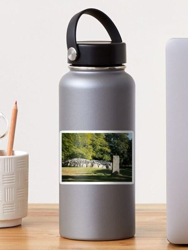 Cairns and Standing Stone Sticker on a water bottle