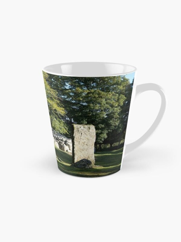 Cairns and Standing Stone Tall Mug showing the design when the handle is to the right