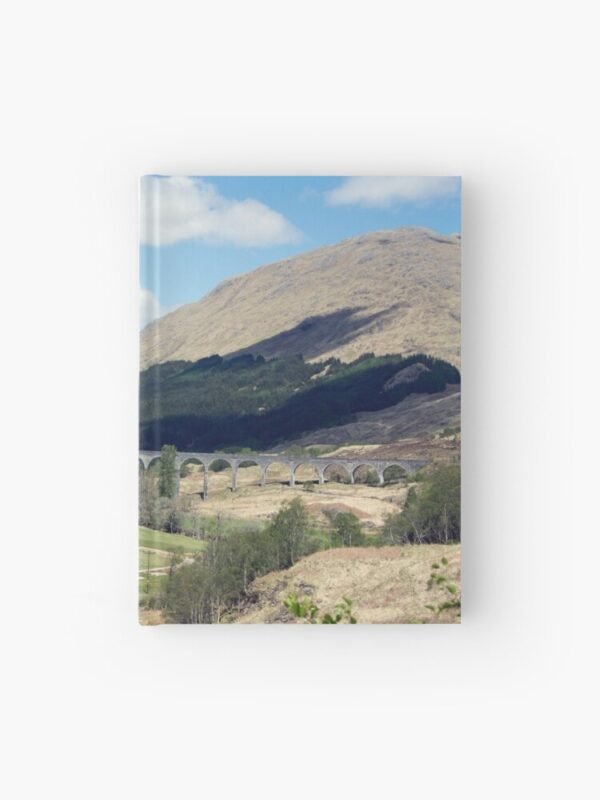 A hardcover journal with an image of the Glenfinnan viaduct on its cover