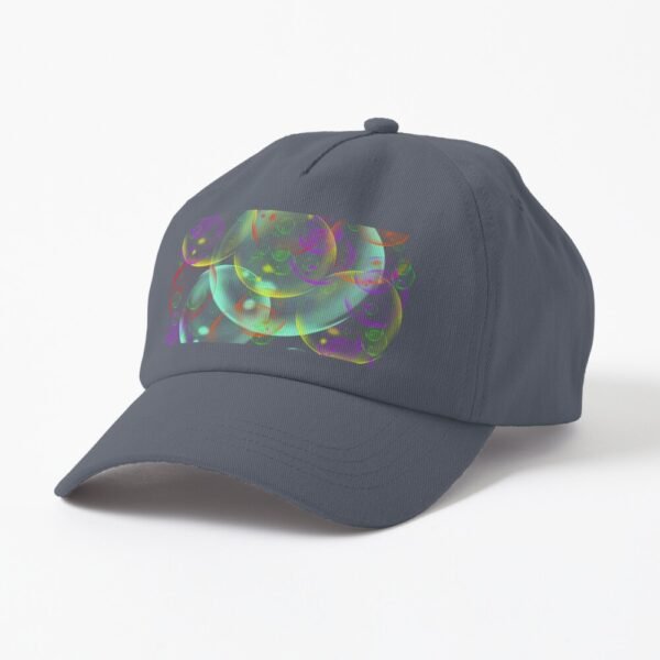 A Dad Hat sporting the "I wandered Freely As A Bubble" design
