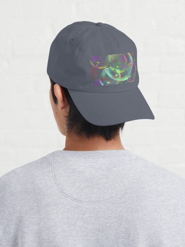 A Dad Hat sporting the "I wandered Freely As A Bubble" design